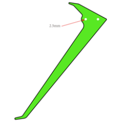 GT020210 Vertical Fin Set   Green