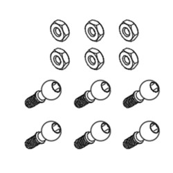 GT030044-Servo Arm Linkage Ball Set