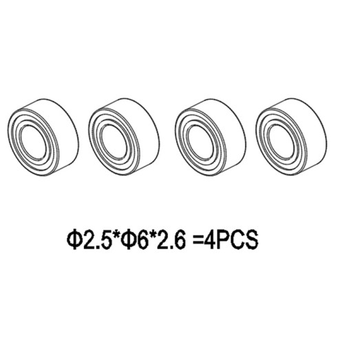 GT030048-Ballbearing - MR682XZZ (Rotor Holde bearing set)
