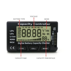 Probador de Batería y medidor de capacidad