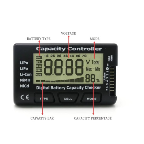 Probador de Batería y medidor de capacidad